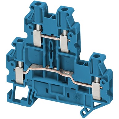 NSYTRV24DBL - SCREW TERMINAL, DOUBLE LEVEL, 4 POINTS, 2,5MMІ , BLUE - Schneider Electric - SCREW TERMINAL, DOUBLE LEVEL, 4 POINTS, 2,5MMІ , BLUE - Schneider Electric - 0