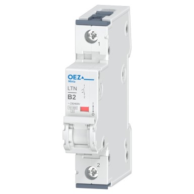 OEZ:41634 - In 2 A, Ue AC 230/400 V / DC 72 V, characteristic B, 1-pole, Icn 10 kA - OEZ - In 2 A, Ue AC 230/400 V / DC 72 V, characteristic B, 1-pole, Icn 10 kA - OEZ - 0