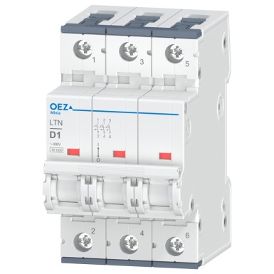 OEZ:41798 - In 1 A, Ue AC 230/400 V / DC 216 V, characteristic D, 3-pole, Icn 10 kA - OEZ - In 1 A, Ue AC 230/400 V / DC 216 V, characteristic D, 3-pole, Icn 10 kA - OEZ - 0