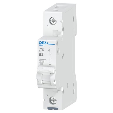 OEZ:41953 - In 2 A, Ue AC 230/400 V / DC 60 V, characteristic B, 1-pole, Icn 10 kA - OEZ - In 2 A, Ue AC 230/400 V / DC 60 V, characteristic B, 1-pole, Icn 10 kA - OEZ - 0