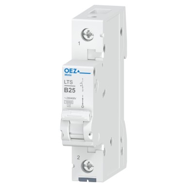 OEZ:41961 - In 25 A, Ue AC 230/400 V / DC 60 V, characteristic B, 1-pole, Icn 10 kA - OEZ - In 25 A, Ue AC 230/400 V / DC 60 V, characteristic B, 1-pole, Icn 10 kA - OEZ - 0