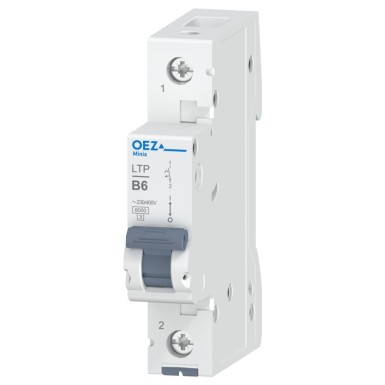 OEZ:42192 - In 6 A, Ue AC 230/400 V / DC 60 V, characteristic B, 1-pole, Icn 6 kA - OEZ - In 6 A, Ue AC 230/400 V / DC 60 V, characteristic B, 1-pole, Icn 6 kA - OEZ - 0