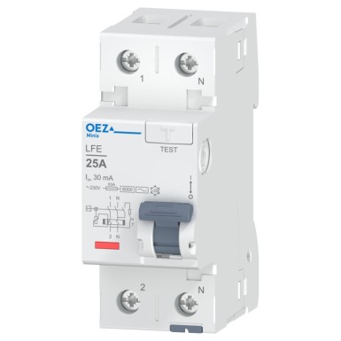 OEZ:42389 - In 25 A, Ue AC 230 V, Idn 30 mA, 2-pole, Inc 6 kA, type AC - OEZ - In 25 A, Ue AC 230 V, Idn 30 mA, 2-pole, Inc 6 kA, type AC - OEZ - 0