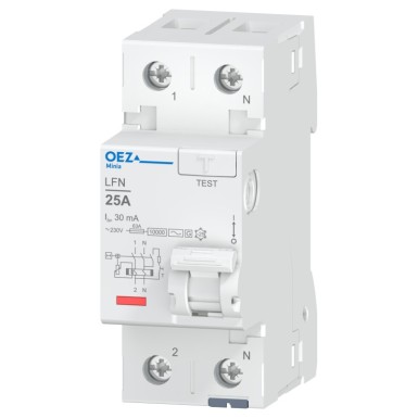 OEZ:42431 - In 25 A, Ue AC 230 V, Idn 30 mA, 2-pole, Inc 10 kA, type AC, design G - OEZ - In 25 A, Ue AC 230 V, Idn 30 mA, 2-pole, Inc 10 kA, type AC, design G - OEZ - 0