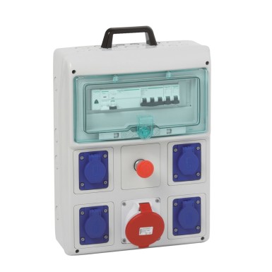 PFR10105 - Kaedra encl.for site projects40A5 outlets PEN 1 RCCB 3 MCBs1 emergency stop - Schneider Electric - Kaedra encl.for site projects40A5 outlets PEN 1 RCCB 3 MCBs1 emergency stop - Schneider Electric - 0