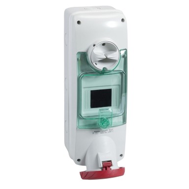 PKB63Q534 - Unika interlocked socket 63 A 3P + E 380...415 V AC IP65 wall - Schneider Electric - Unika interlocked socket 63 A 3P + E 380...415 V AC IP65 wall - Schneider Electric - 0