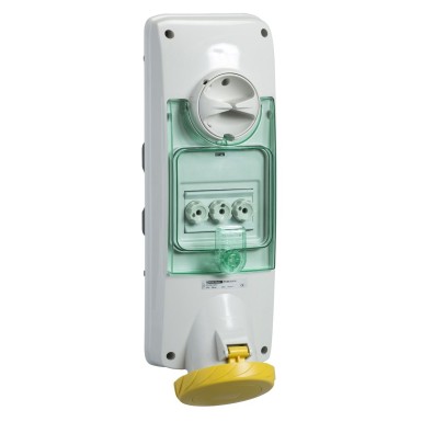 PKB63V514 - Unika interlocked socket 63 A 3P + E 100...130 V AC IP65 panel - Schneider Electric - Unika interlocked socket 63 A 3P + E 100...130 V AC IP65 panel - Schneider Electric - 0