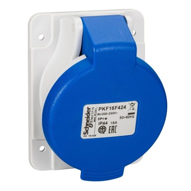 PKF16F424 - PratiKa - inclined socket outlet -16A - 3P+E - 200-250 V AC - IP44 - screw - Schneider Electric - PratiKa - inclined socket outlet -16A - 3P+E - 200-250 V AC - IP44 - screw - Schneider Electric - 0