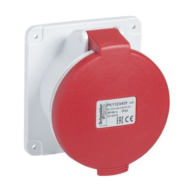 PKY16G433 - PratiKa socket fast straight 16A 2P + E 380...415 V AC panel - Schneider Electric - PratiKa socket fast straight 16A 2P + E 380...415 V AC panel - Schneider Electric - 0