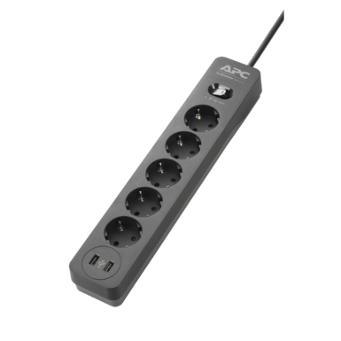 PME5U2B-GR - APC Essential SurgeArrest 5 Outlet 2 USB Ports Black 230V Germany - APC - APC Essential SurgeArrest 5 Outlet 2 USB Ports Black 230V Germany - APC - 0