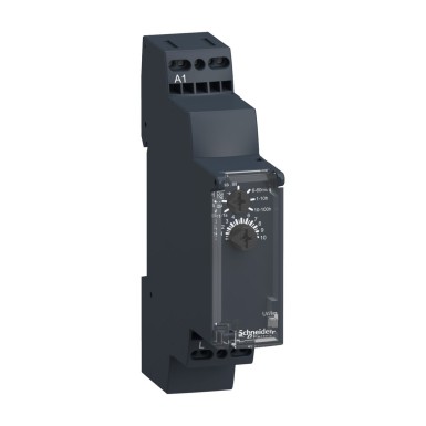 RE17LAMWS - Modular timing relay, Harmony, 0.7A, 1CO, 1s..100h, on delay, solid state output, spring terminals, 24..240V AC DC - Schneider Electric - Modular timing relay, Harmony, 0.7A, 1CO, 1s..100h, on delay, solid state output, spring terminals, 24..240V AC DC - Schneider Electric - 0