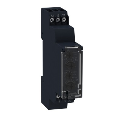 RE17LLBM - Harmony, Modular timing relay, 0.7 A, 1 s..100 h, asymmetrical flashing, solid state output, 24...24 - Schneider Electric - Harmony, Modular timing relay, 0.7 A, 1 s..100 h, asymmetrical flashing, solid state output, 24...24 - Schneider Electric - 0