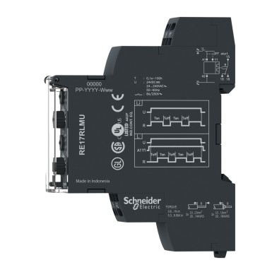 RE17RLMUS - Modular timing relay, Harmony, 8A, 1CO, 1s..100h, asymmetrical flashing, spring terminals, 24V DC 24...240V AC DC - Schneider Electric - Modular timing relay, Harmony, 8A, 1CO, 1s..100h, asymmetrical flashing, spring terminals, 24V DC 24...240V AC DC - Schneider Electric - 2