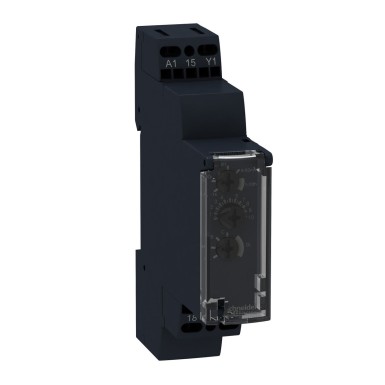 RE17RMEMU - Harmony, Modular timing relay, 8 A, 1 CO, 0.1 s..10 h, multifunction, 24 V DC / 24...240 V AC/DC - Schneider Electric - Harmony, Modular timing relay, 8 A, 1 CO, 0.1 s..10 h, multifunction, 24 V DC / 24...240 V AC/DC - Schneider Electric - 0