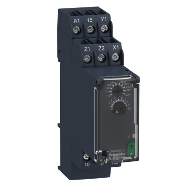 RE22R1ACMR - Harmony, Modular timing relay, 8 A, 1 CO, 0.05 s?¦300 h, dual function, 24...240 V AC/DC - Schneider Electric - Harmony, Modular timing relay, 8 A, 1 CO, 0.05 s?¦300 h, dual function, 24...240 V AC/DC - Schneider Electric - 0