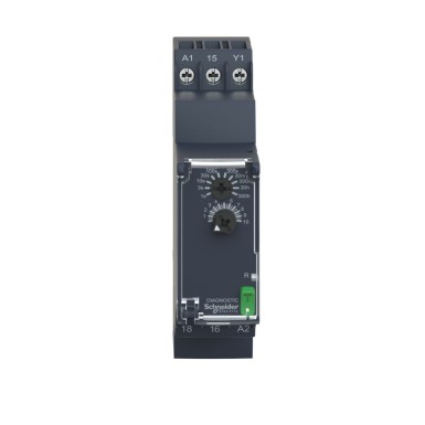 RE22R1AMR - Modular timing relay, Harmony, 8A, 1 CO, 0.05s…300h, power on delay, 24...240V AC DC - Schneider Electric - Modular timing relay, Harmony, 8A, 1 CO, 0.05s…300h, power on delay, 24...240V AC DC - Schneider Electric - 3