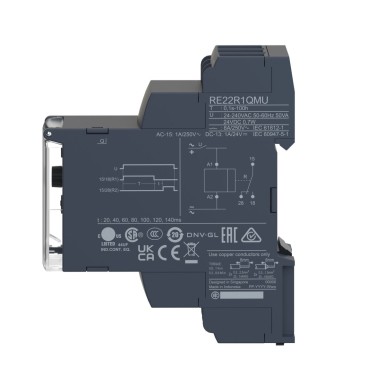 RE22R1QMU - Harmony, Modular timing relay, 8 A, 1 CO, 0.1 s?¦100 h, star delta, 24 V DC / 24...240 V AC/DC - Schneider Electric - Harmony, Modular timing relay, 8 A, 1 CO, 0.1 s?¦100 h, star delta, 24 V DC / 24...240 V AC/DC - Schneider Electric - 3