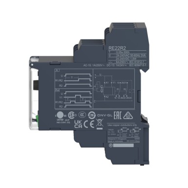 RE22R2AMR - Harmony, Modular timing relay, 8 A, 2 CO, 0.05 s?¦300 h, power on delay , 24...240 V AC/DC - Schneider Electric - Harmony, Modular timing relay, 8 A, 2 CO, 0.05 s?¦300 h, power on delay , 24...240 V AC/DC - Schneider Electric - 2