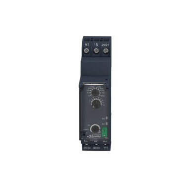 RE22R2CMR - Harmony, Modular timing relay, 8 A, 2 CO, 0.05 s...300 h, off delay, 24...240 V AC/DC - Schneider Electric - Harmony, Modular timing relay, 8 A, 2 CO, 0.05 s...300 h, off delay, 24...240 V AC/DC - Schneider Electric - 3