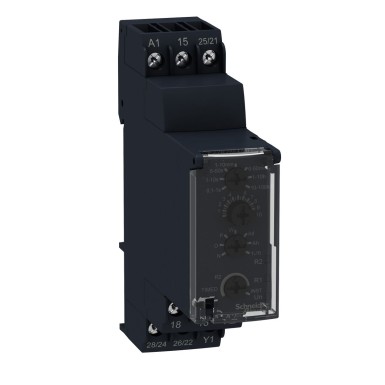 RE22R2MJU - Harmony, Modular timing relay, 8 A, 2 CO, 0.1 s?¦100 h, multifunction, 12 V AC/DC - Schneider Electric - Harmony, Modular timing relay, 8 A, 2 CO, 0.1 s?¦100 h, multifunction, 12 V AC/DC - Schneider Electric - 0