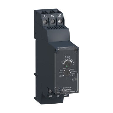 RE22R2QEMR - Harmony, Modular timing relay, 8 A, 2 CO, 0.3 s?¦30 s, star delta, 24...240 V AC/DC - Schneider Electric - Harmony, Modular timing relay, 8 A, 2 CO, 0.3 s?¦30 s, star delta, 24...240 V AC/DC - Schneider Electric - 0