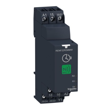 RENF22R2MMW - Harmony, NFC modular timing relay, 8 A, 2 CO, 0.1 s?¦999 h, multifunction, 24...240 V AC/DC - Schneider Electric - Harmony, NFC modular timing relay, 8 A, 2 CO, 0.1 s?¦999 h, multifunction, 24...240 V AC/DC - Schneider Electric - 0