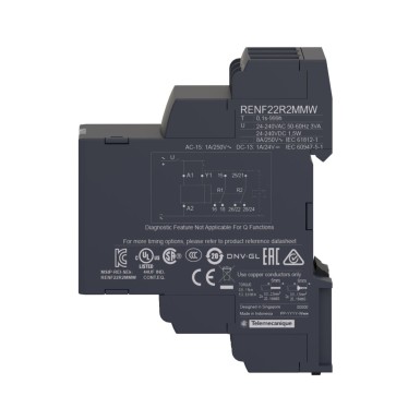 RENF22R2MMW - Harmony, NFC modular timing relay, 8 A, 2 CO, 0.1 s?¦999 h, multifunction, 24...240 V AC/DC - Schneider Electric - Harmony, NFC modular timing relay, 8 A, 2 CO, 0.1 s?¦999 h, multifunction, 24...240 V AC/DC - Schneider Electric - 5