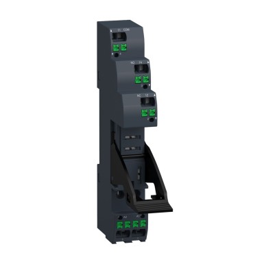 RGZE05P - Harmony, Pushin socket with clamp, for RXG1 relays, 10 A, pushin terminals, separate contact - Schneider Electric - Harmony, Pushin socket with clamp, for RXG1 relays, 10 A, pushin terminals, separate contact - Schneider Electric - 0