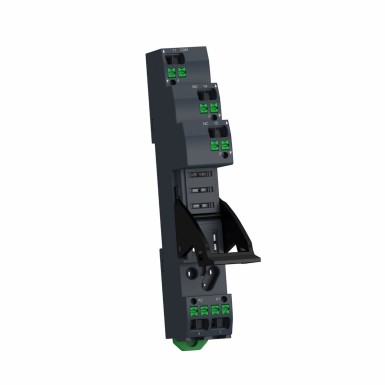 RGZE05P - Harmony, Pushin socket with clamp, for RXG1 relays, 10 A, pushin terminals, separate contact - Schneider Electric - Harmony, Pushin socket with clamp, for RXG1 relays, 10 A, pushin terminals, separate contact - Schneider Electric - 3