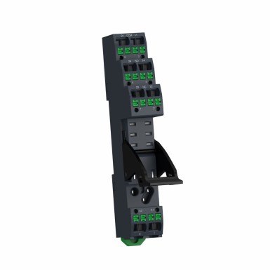 RGZE08P - Harmony, Pushin socket with clamp, for RXG2 relays, 5 A, pushin terminals, separate contact - Schneider Electric - Harmony, Pushin socket with clamp, for RXG2 relays, 5 A, pushin terminals, separate contact - Schneider Electric - 2