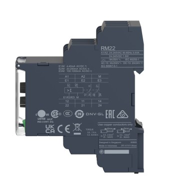 RM22JA21MR - Harmony, Modular 1phase current control relay, 8 A, 2 CO, 24?¦240 V AC/DC - Schneider Electric - Harmony, Modular 1phase current control relay, 8 A, 2 CO, 24?¦240 V AC/DC - Schneider Electric - 6