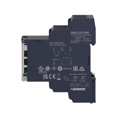 RM22JA31MR - Harmony, Modular 1phase current control relay, 4 mA?¦1 A, 2 CO, 24?¦240 V AC/DC - Schneider Electric - Harmony, Modular 1phase current control relay, 4 mA?¦1 A, 2 CO, 24?¦240 V AC/DC - Schneider Electric - 6