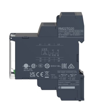 RM22TG20 - Modular 3 phase supply control relay, Harmony, 8A, 2CO, 183…528V AC - Schneider Electric - Modular 3 phase supply control relay, Harmony, 8A, 2CO, 183…528V AC - Schneider Electric - 2