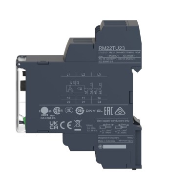 RM22TU23 - Harmony, Modular 3phase undervoltage control relay, 8 A, 2 CO, 380?¦480 V AC - Schneider Electric - Harmony, Modular 3phase undervoltage control relay, 8 A, 2 CO, 380?¦480 V AC - Schneider Electric - 3