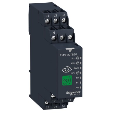 RMNF22TB30 - NFC 3 phase monitoring relay, Harmony, 8A, 2CO, multifunction, 208…480V AC - Schneider Electric - NFC 3 phase monitoring relay, Harmony, 8A, 2CO, multifunction, 208…480V AC - Schneider Electric - 0