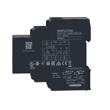 RMNF22TB30 - NFC 3 phase monitoring relay, Harmony, 8A, 2CO, multifunction, 208…480V AC - Schneider Electric - NFC 3 phase monitoring relay, Harmony, 8A, 2CO, multifunction, 208…480V AC - Schneider Electric - 4