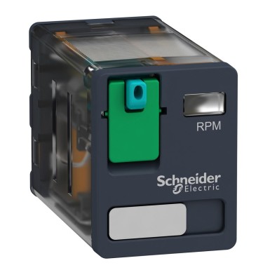 RPM21BD - Harmony, Power plugin relay, 15 A, 2 CO, with lockable test button, 24 V DC - Schneider Electric - Harmony, Power plugin relay, 15 A, 2 CO, with lockable test button, 24 V DC - Schneider Electric - 0