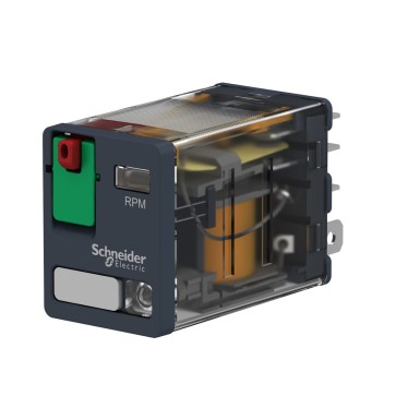 RPM22E7 - Harmony, Power plugin relay, 15 A, 2 CO, with LED, with lockable test button, 48 V AC - Schneider Electric - Harmony, Power plugin relay, 15 A, 2 CO, with LED, with lockable test button, 48 V AC - Schneider Electric - 2