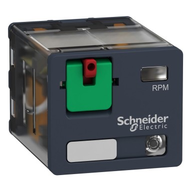 RPM32B7 - Harmony, Power plugin relay, 15 A, 3 CO, with LED, with lockable test button, 24 V AC - Schneider Electric - Harmony, Power plugin relay, 15 A, 3 CO, with LED, with lockable test button, 24 V AC - Schneider Electric - 0