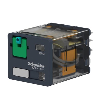 RPM32ED - Harmony, Power plugin relay, 15 A, 3 CO, with LED, with lockable test button, 48 V DC - Schneider Electric - Harmony, Power plugin relay, 15 A, 3 CO, with LED, with lockable test button, 48 V DC - Schneider Electric - 2