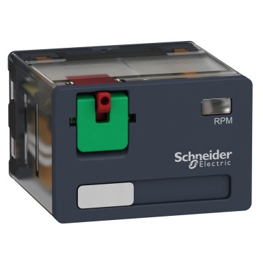 RPM41B7 - Harmony, Power plugin relay, 15 A, 4 CO, with lockable test button, 24 V AC - Schneider Electric - Harmony, Power plugin relay, 15 A, 4 CO, with lockable test button, 24 V AC - Schneider Electric - 0