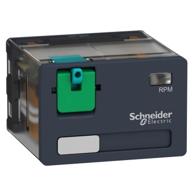 RPM41BD - Harmony, Power plugin relay, 15 A, 4 CO, with lockable test button, 24 V DC - Schneider Electric - Harmony, Power plugin relay, 15 A, 4 CO, with lockable test button, 24 V DC - Schneider Electric - 0