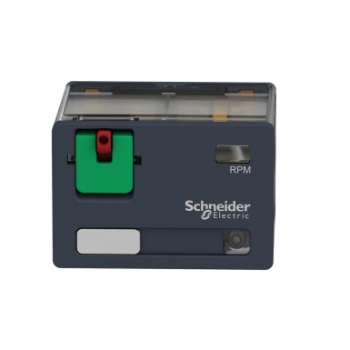 RPM42P7 - Harmony, Power plugin relay, 15 A, 4 CO, with LED, with lockable test button, 230 V AC - Schneider Electric - Harmony, Power plugin relay, 15 A, 4 CO, with LED, with lockable test button, 230 V AC - Schneider Electric - 1