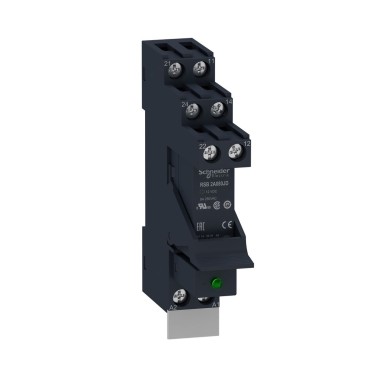 RSB2A080JDPV - Harmony, Interface plugin relay preassembled, 8 A, 2 CO, with LED, with protection circuit, 12 V DC - Schneider Electric - Harmony, Interface plugin relay preassembled, 8 A, 2 CO, with LED, with protection circuit, 12 V DC - Schneider Electric - 0