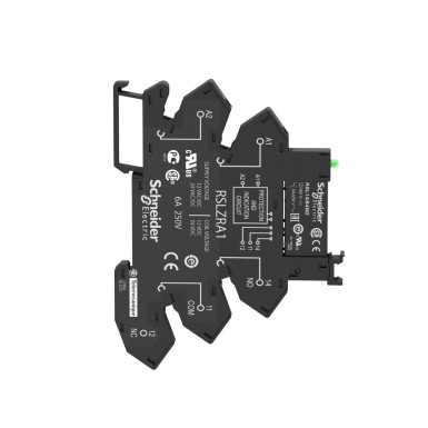 RSL1PRBU - Slim interface relay pre assembled, Harmony, 6A, 1CO, with LED, spring terminals, 24V AC DC - Schneider Electric - Slim interface relay pre assembled, Harmony, 6A, 1CO, with LED, spring terminals, 24V AC DC - Schneider Electric - 5