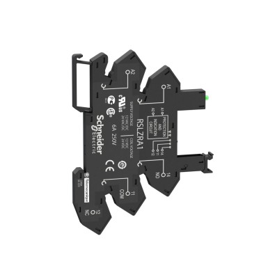 RSLZRA1 - Socket equipped with LED and protection circuit, Harmony, for RSL1 relays, spring terminals, 12...24V AC DC - Schneider Electric - Socket equipped with LED and protection circuit, Harmony, for RSL1 relays, spring terminals, 12...24V AC DC - Schneider Electric - 2