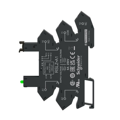 RSLZRA3 - Harmony, Socket equipped with LED and protection circuit, for RSL1 relays, spring terminals, 110 V A - Schneider Electric - Harmony, Socket equipped with LED and protection circuit, for RSL1 relays, spring terminals, 110 V A - Schneider Electric - 1