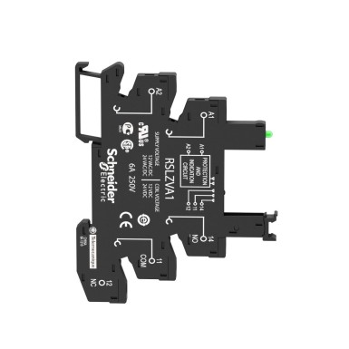 RSLZVA1 - Harmony, Socket equipped with LED and protection circuit, for RSL1 relays, srew connector, 12...24 V - Schneider Electric - Harmony, Socket equipped with LED and protection circuit, for RSL1 relays, srew connector, 12...24 V - Schneider Electric - 4