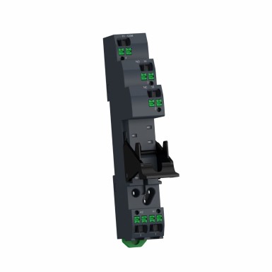 RSZE05P - Harmony, Pushin socket with clamp, for RSB1A relays, 12 A, pushin terminals, separate contact - Schneider Electric - Harmony, Pushin socket with clamp, for RSB1A relays, 12 A, pushin terminals, separate contact - Schneider Electric - 1