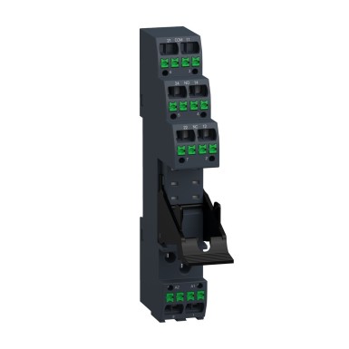 RSZE08P - Harmony, Pushin socket with clamp, for RSB1A/RSB2A relays, 10 A, pushin terminals, separate contact - Schneider Electric - Harmony, Pushin socket with clamp, for RSB1A/RSB2A relays, 10 A, pushin terminals, separate contact - Schneider Electric - 0